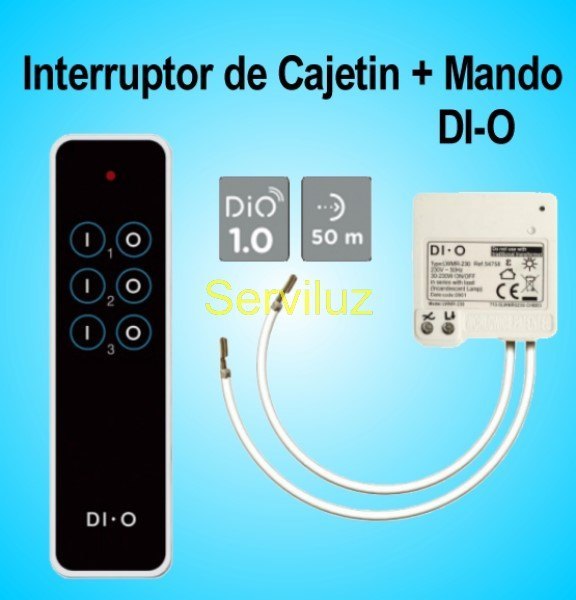 Mando a distancia y módulo Interruptor Inalambrico de Cajetin DIO Mando a distancia y módulo Interruptor Inalambrico de Cajetin DIO